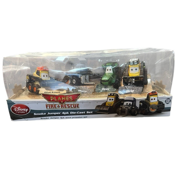 Disney Pixar Planes Fire & Rescue Smoke Jumper RARE Die-Cast Set #1 Four pack - Picture 1 of 11